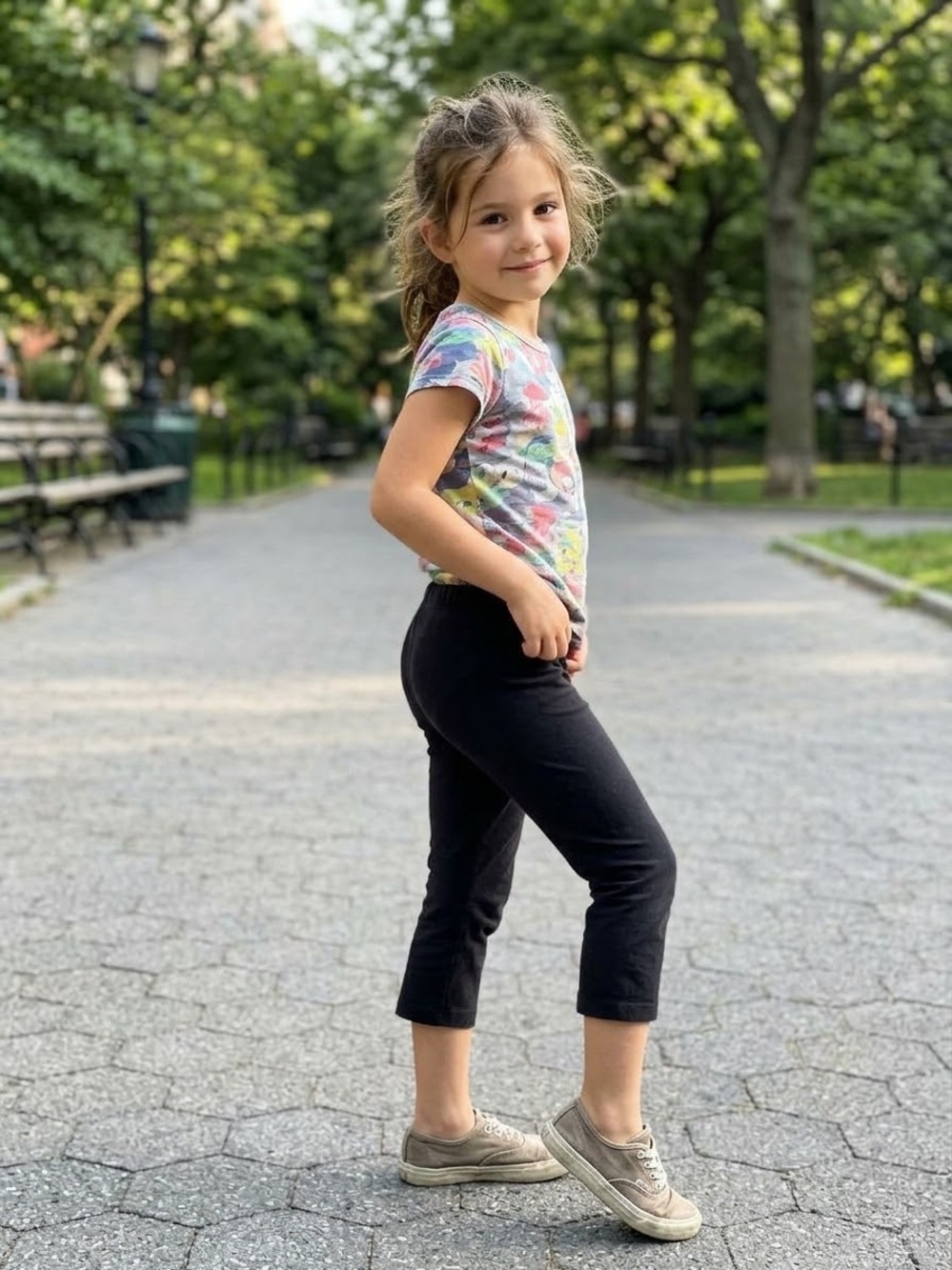 George Black Capri Leggings for Kids